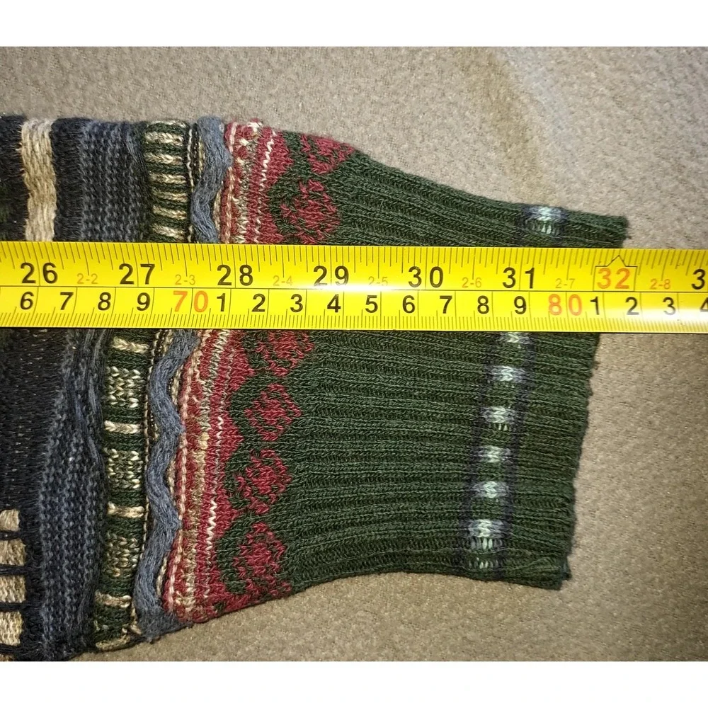 Vintage‎ Coogi Style 3D Knit Sweater Size Large John Ashford Rainbow Multicolor